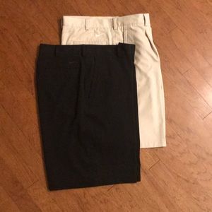 2 pair of Nike golf shorts 1 pleated 1 flat front.